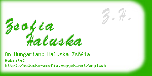 zsofia haluska business card